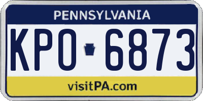 PA license plate KPO6873
