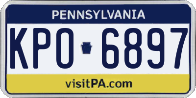 PA license plate KPO6897