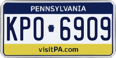PA license plate KPO6909