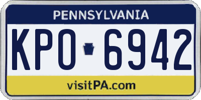 PA license plate KPO6942