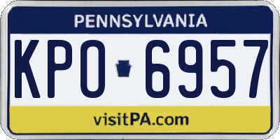 PA license plate KPO6957