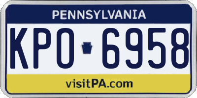 PA license plate KPO6958