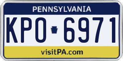 PA license plate KPO6971