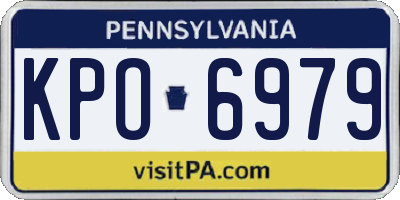 PA license plate KPO6979