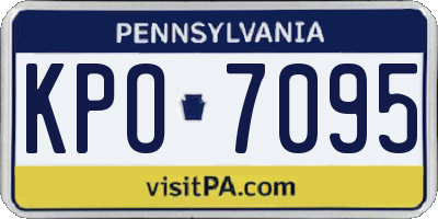 PA license plate KPO7095