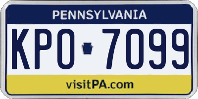 PA license plate KPO7099