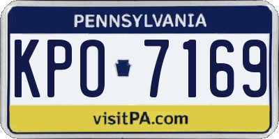 PA license plate KPO7169