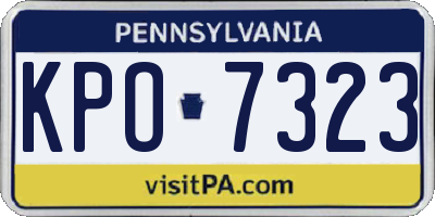PA license plate KPO7323