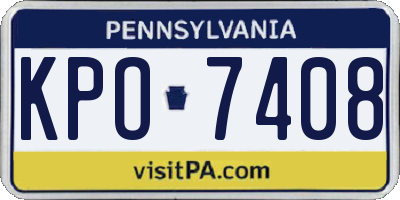 PA license plate KPO7408
