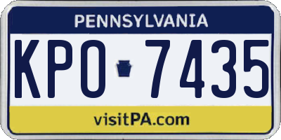 PA license plate KPO7435
