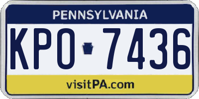 PA license plate KPO7436
