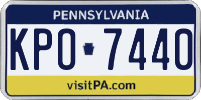 PA license plate KPO7440