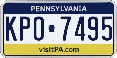PA license plate KPO7495