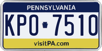 PA license plate KPO7510
