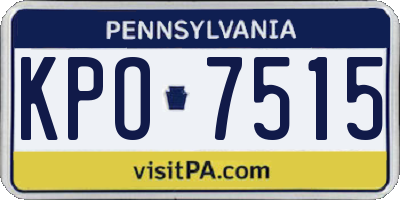 PA license plate KPO7515