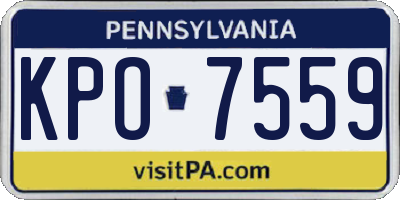 PA license plate KPO7559
