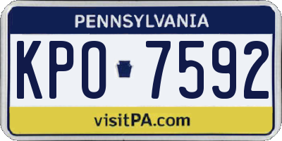 PA license plate KPO7592