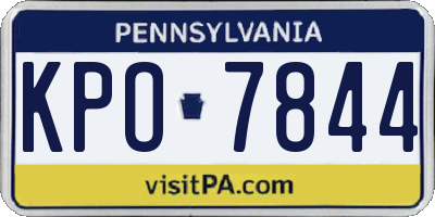 PA license plate KPO7844