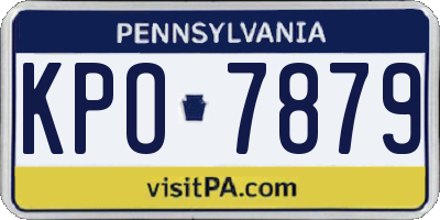 PA license plate KPO7879