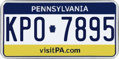 PA license plate KPO7895
