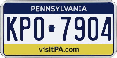 PA license plate KPO7904