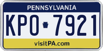 PA license plate KPO7921