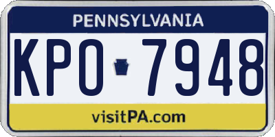 PA license plate KPO7948