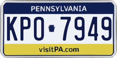 PA license plate KPO7949