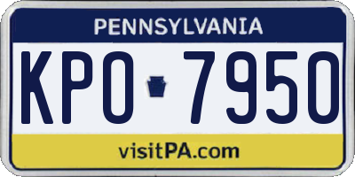 PA license plate KPO7950