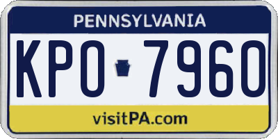 PA license plate KPO7960