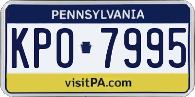 PA license plate KPO7995