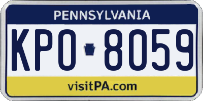 PA license plate KPO8059