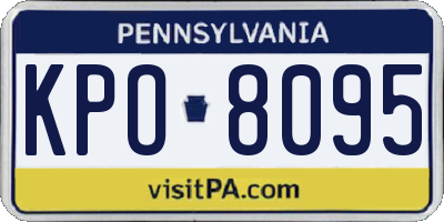PA license plate KPO8095