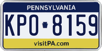 PA license plate KPO8159