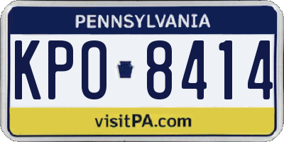 PA license plate KPO8414