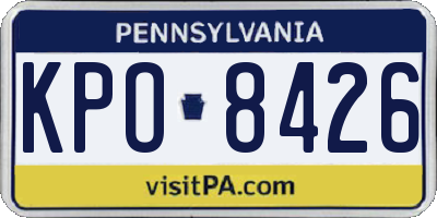 PA license plate KPO8426