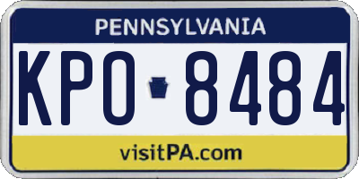 PA license plate KPO8484