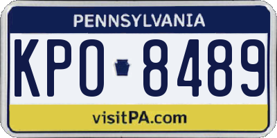 PA license plate KPO8489
