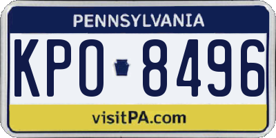 PA license plate KPO8496