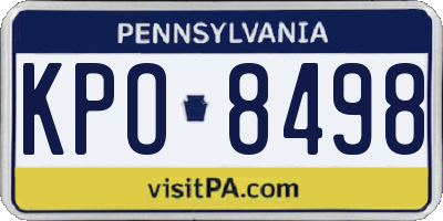 PA license plate KPO8498