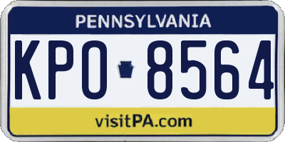 PA license plate KPO8564