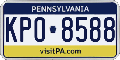 PA license plate KPO8588