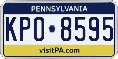 PA license plate KPO8595
