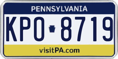 PA license plate KPO8719