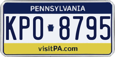 PA license plate KPO8795