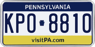 PA license plate KPO8810