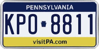 PA license plate KPO8811