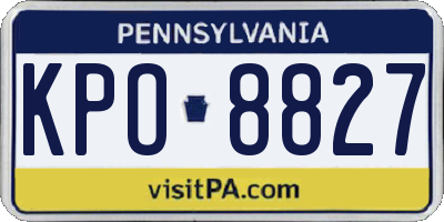 PA license plate KPO8827