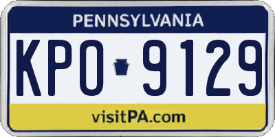 PA license plate KPO9129