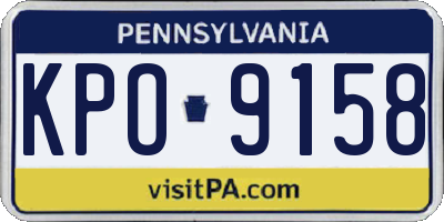PA license plate KPO9158